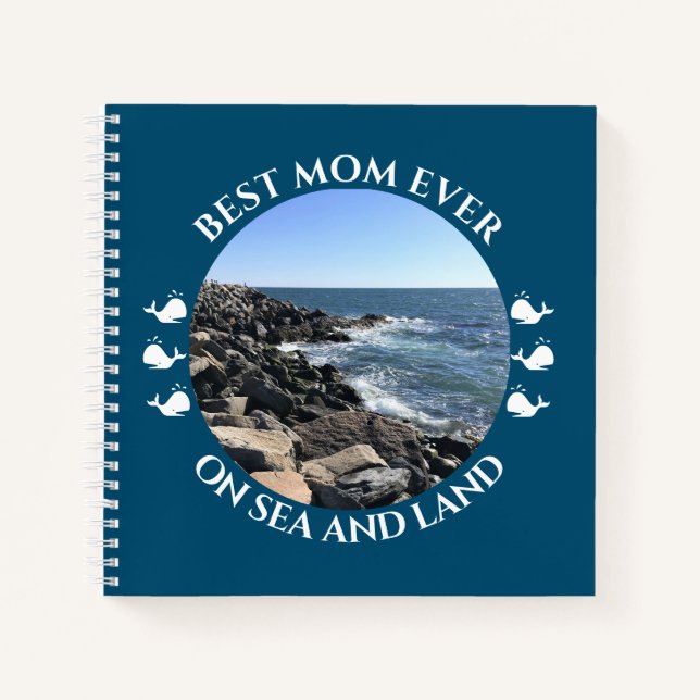 Carnet Meilleure Maman Vagues de l'océan Atlantique de la (Devant)