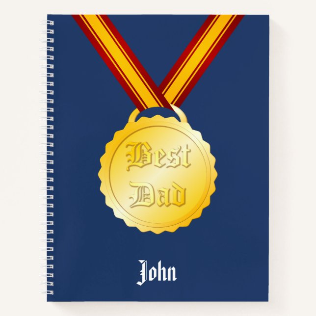 Carnet Meilleure médaille de papa pour la fête des pères (Devant)