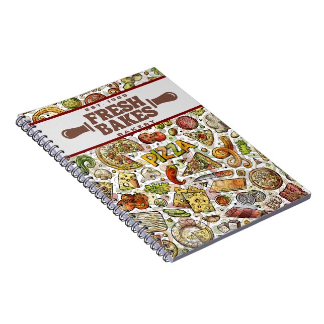 Carnet Meilleure Pizza de la Ville Professionnel Moderne (Côté Droit)