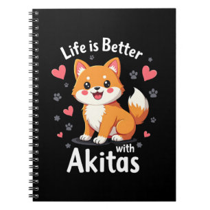 Carnet Meilleure vie avec Akita Débardeur