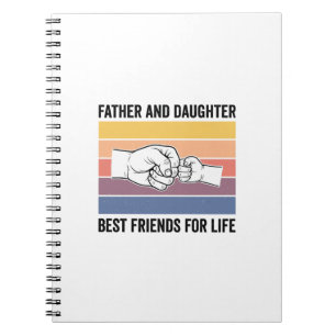 Carnet Meilleurs amis pour la vie père fille vintage Desi