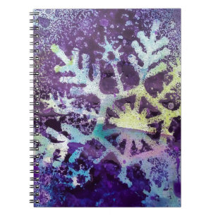 Carnet Mélange d'art de la neige violette