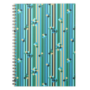 Carnet Mélange de bandes - vert et bleu