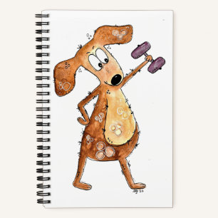 Carnet Mélange Whimsical Brown Chien Poids de levage