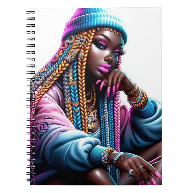 Carnet Melanin American Urban Fashion Femme (Devant)