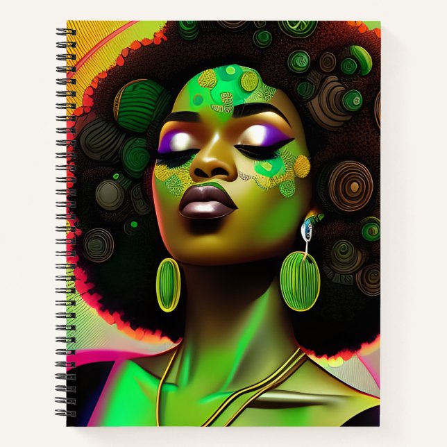 Carnet Melanin de la reine noire Sista femme afro-américa (Devant)