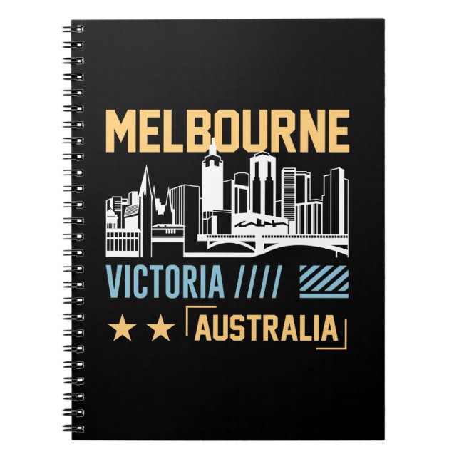 Carnet Melbourne Victoria Australie Skyline Voyage Graphi (Devant)
