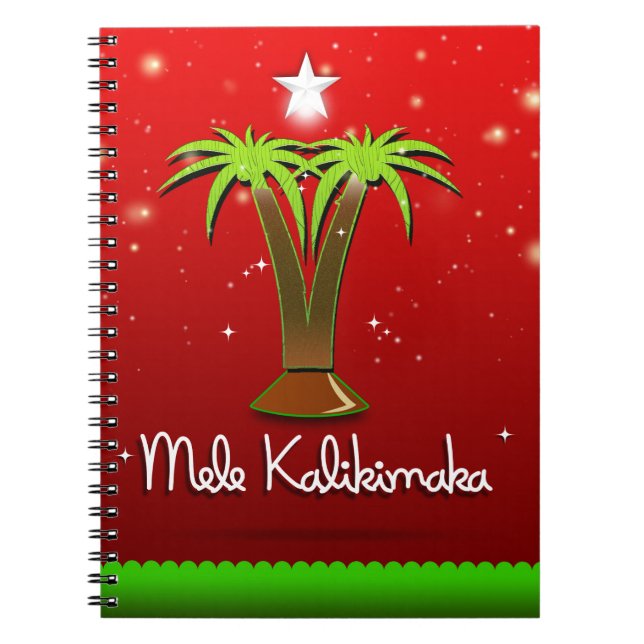 Carnet Mele Kalikimaka Palm Tree pour Noël (Devant)