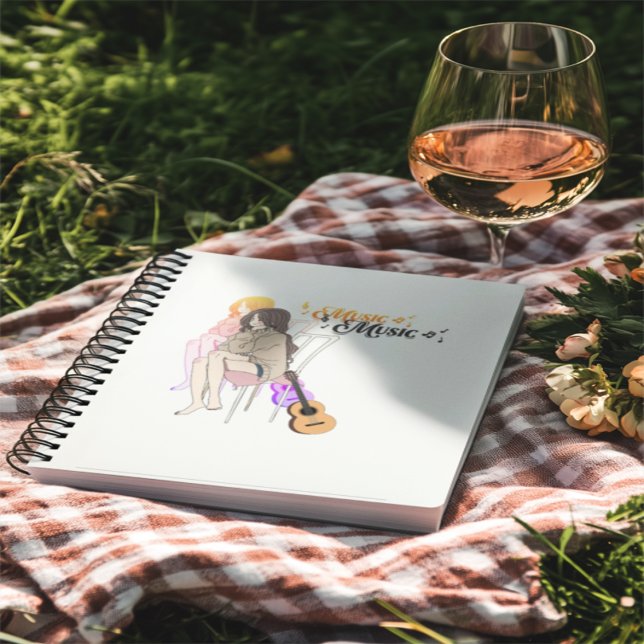 Carnet Melodic Daydream" Aesthetic Notebook: Anime Girl w (Créateur téléchargé)