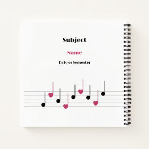Carnet Mélodie personnalisable de l'amour (Fusion)