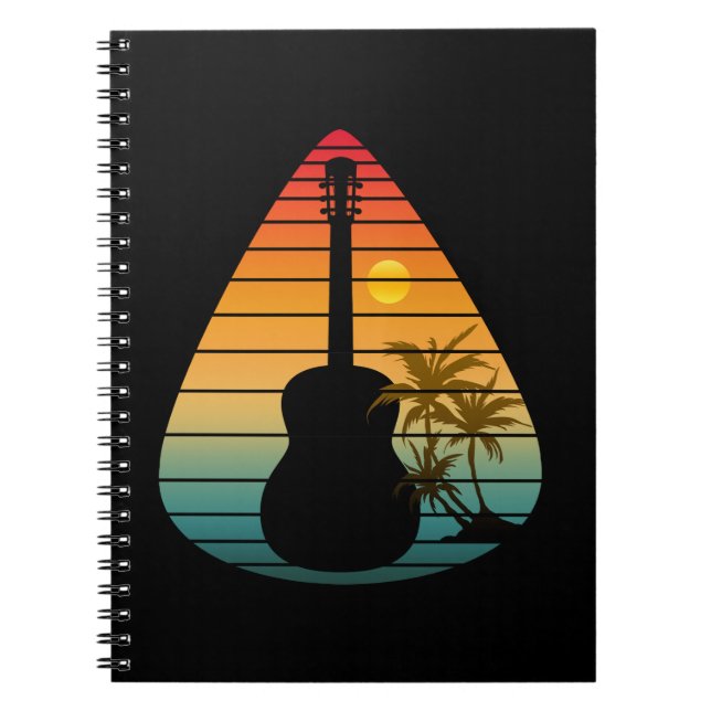 CARNET MÉLODIE TENDANCE PLECTRE COUCHER DE SOLEIL  (Devant)