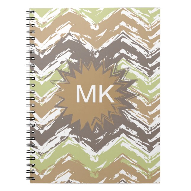 Carnet Melon Brandy Scribble ZigZag Motif (Devant)