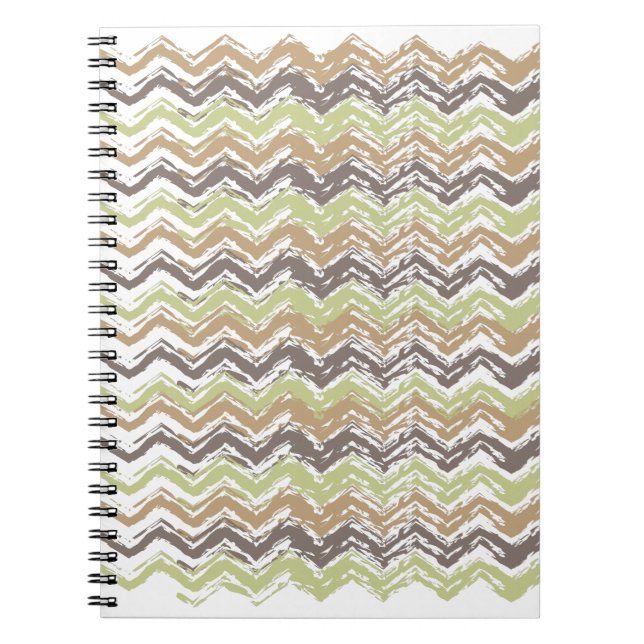 Carnet Melon Brandy Scribble ZigZag Motif (Devant)
