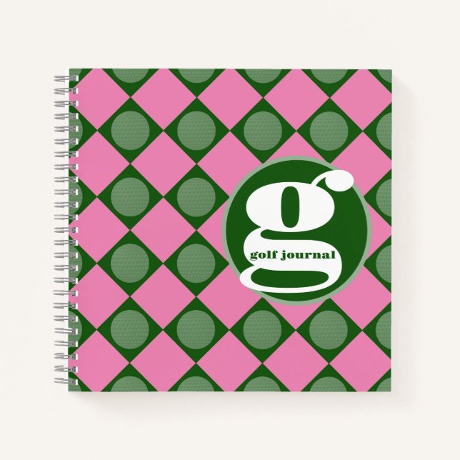Carnet membre Lady Golfer personnalisé / Journal (Devant)