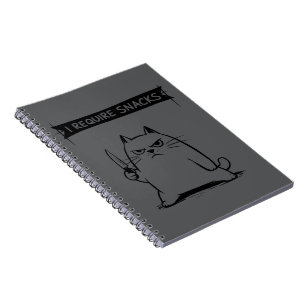 Carnet Mème de chat drôle J'ai besoin de snacks 