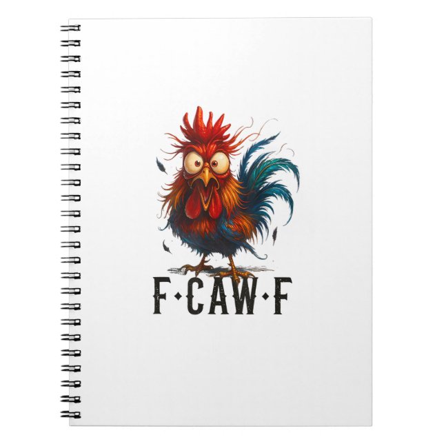 Carnet Mème drôle de coq de poulet F-Caw-F (Devant)