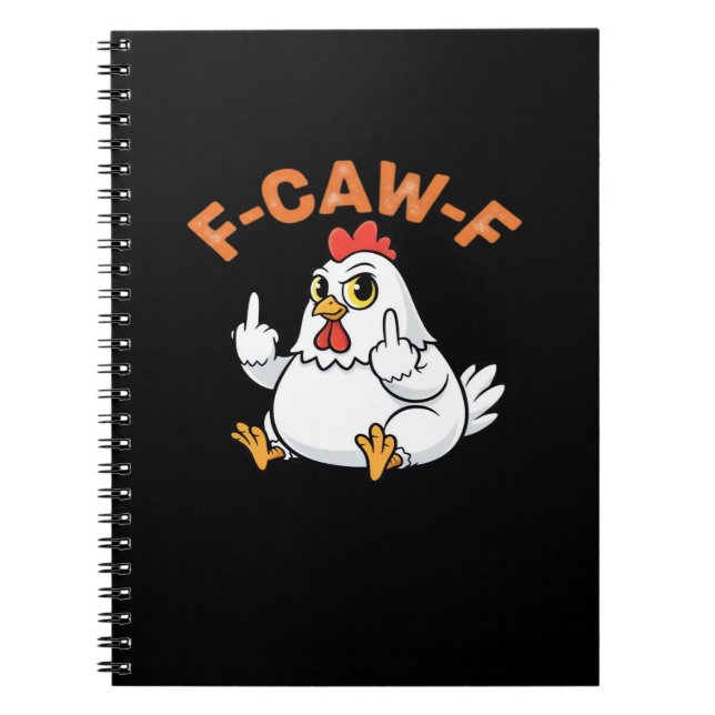 Carnet Mème drôle F-Caw-F Poulet (Devant)