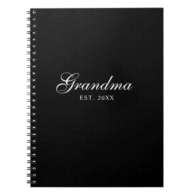 Carnet Mémé élégante script établie (Devant)