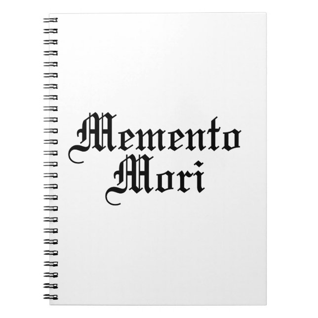 Carnet Memento Mori - Phrase latine (Devant)