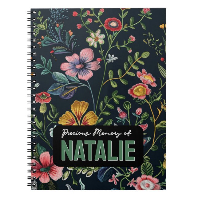Carnet Mémoire florale personnalisée (Devant)