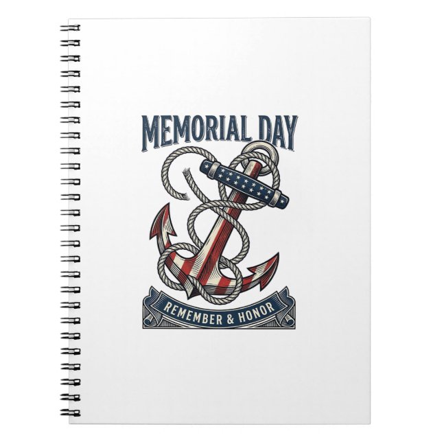 Carnet Memorial Day Anchor Remember Honor Vintage Shirt_1 (Devant)
