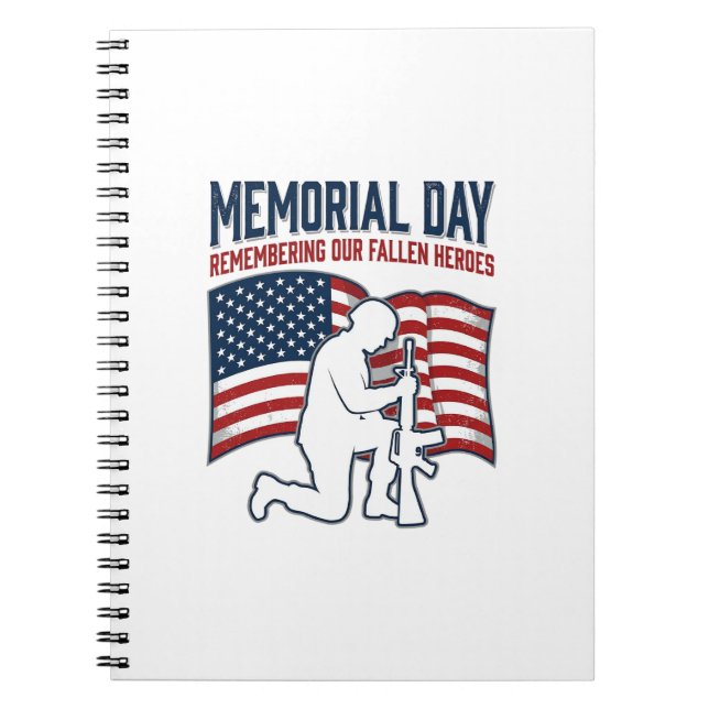 Carnet Memorial Day Fallen Heroes Patriotic Soldier Shirt (Devant)