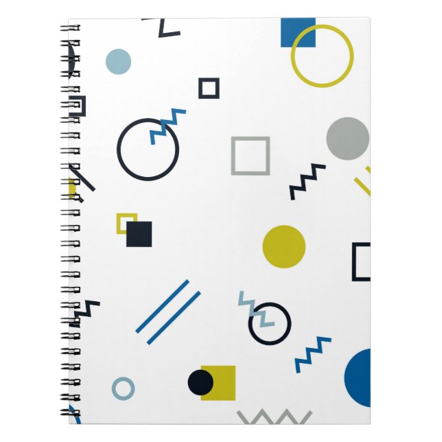 Carnet Memphis, cool, tendance, art géométrique moderne (Devant)