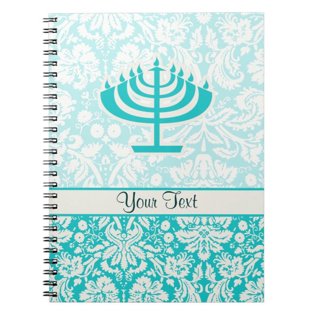 Carnet Menorah turquoise (Devant)