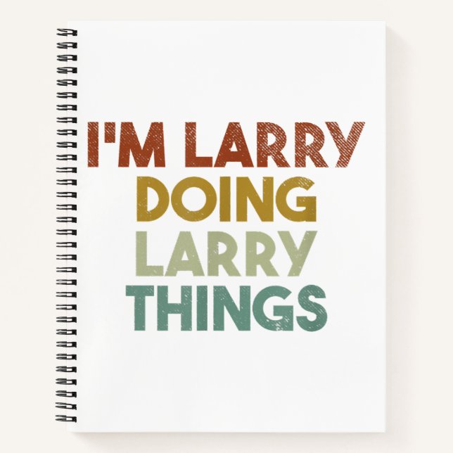 Carnet Mens Je suis Larry Je fais Larry Things Drôle Prén (Devant)