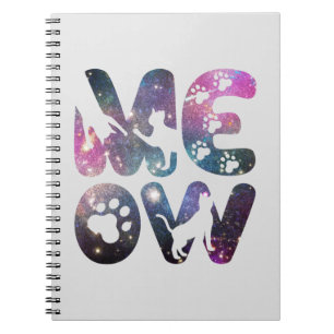 Carnet Meow - Cute Cat Silhouettes et Empreintes de patte