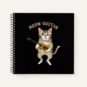 Carnet Meow guitar cute Cat playing Guitar Funny Kitties