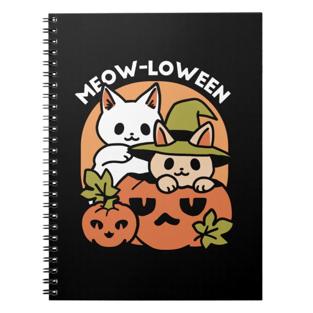 Carnet Meow-Loween - Festive Halloween Conception de chat (Devant)