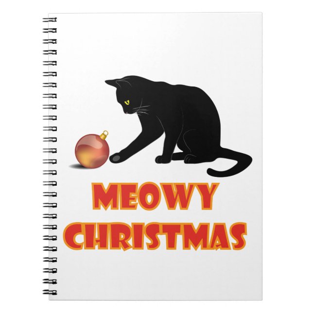 Carnet Meowy Christmas Funny Chat (Devant)