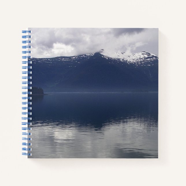 Carnet Mer d'Alaska brumeuse aux nuances de bleu (Devant)