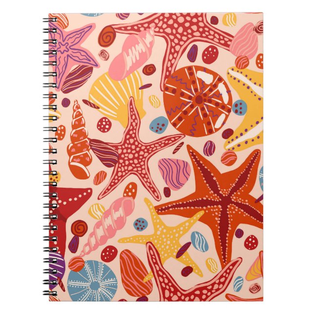 Carnet Mer d'été scandinave : Starfish Motif (Devant)