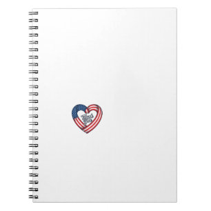 Carnet Merci cœur patriotique vintage vector design_1