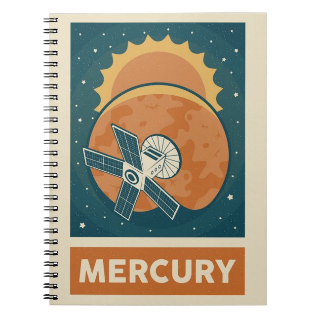 Carnet Mercure Retro Galaxy Satellite (Devant)