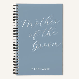 Carnet Mère de la chambre minimaliste Personnalisé bleu