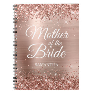 Carnet Mère de la mariée Glittery Rose Gold Foil