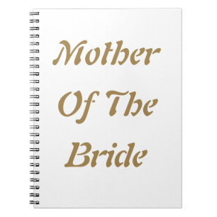 Carnet Mère De La Mariée Mariage Cadeau Favor Blanc Or