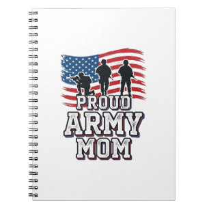 Carnet Mère de l'armée fière Vintage Militaire Patriotiqu