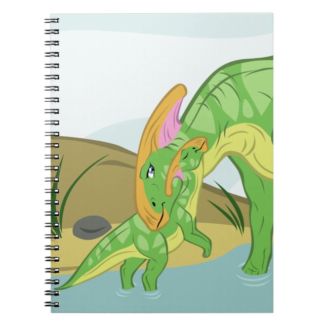 Carnet Mère et bébé parasaurolophus (Devant)