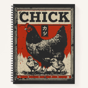 Carnet Mère Hen avec les poussins Vintage - Ferme Famille