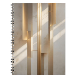 Carnet Méridienne dorée – Luxe architectural minimaliste