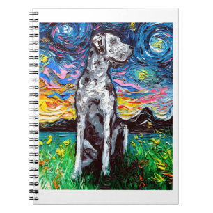 Carnet Merle Great Dane Starry Night Impressionniste Chie