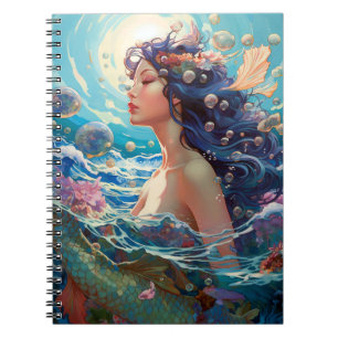 Carnet Mermaid Sea Goddess Imaginaire Art
