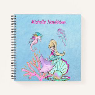 Carnet Mermaid Seahorse & Jellyfish