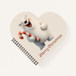 Carnet Merry Christmas Cute Polar Bear Design