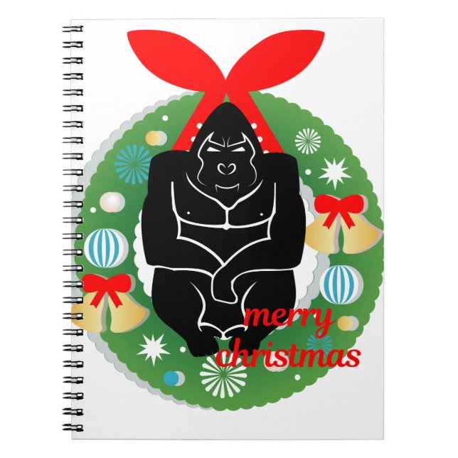 Carnet merry christmas gorilla (Devant)