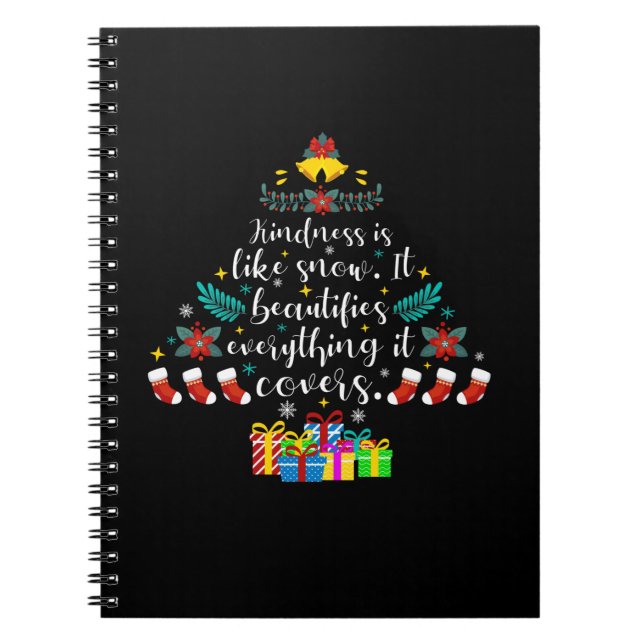 Carnet Merry Xmas Kindness Is Like Snow (Devant)